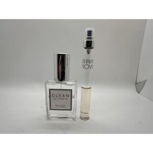 Clean Ultimate EDP 1oz + Calvin Klein Eternity Now Travel Spray Perfume